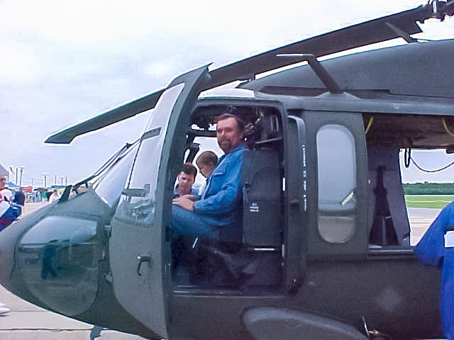 Jeffrey Stocker in helicopter cockpit
