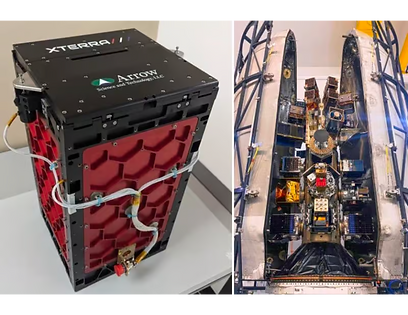 XTERRA cubesat deployer prepared for flight and integrated into a SpaceX Transporter rideshare mission.