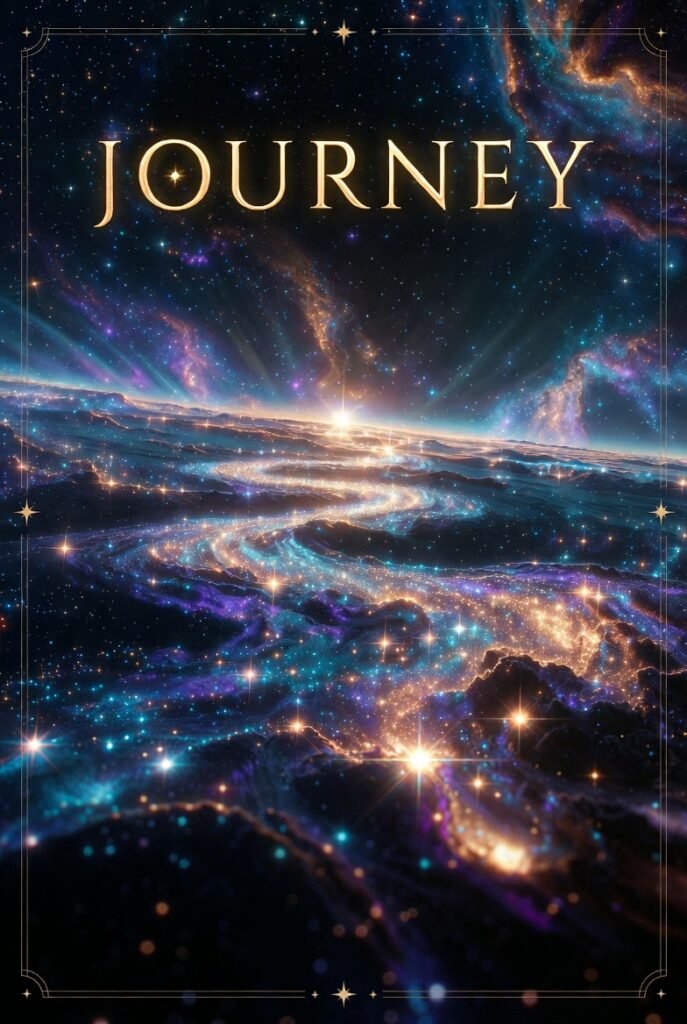 Winding glowing path of shining stars and distant galaxies stretching into the unknown cosmos, capturing wonder and eternal adventure for the Journey finalist in Space Beyond's ashes to space tribute spacecraft vote.
Journey — a voyage into the wonders of space and the infinite possibilities beyond. Every star a new hope, every orbit a step toward the unknown.