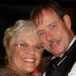 Photo of Gail and her husband Richard, whose memory she chose to honor with a space memorial. Gail knew right away that she wanted to send ashes into space. Its what felt right for her husband. A unique and fitting tribute. Later, they'll both be scattered at sea when she joins him. 
